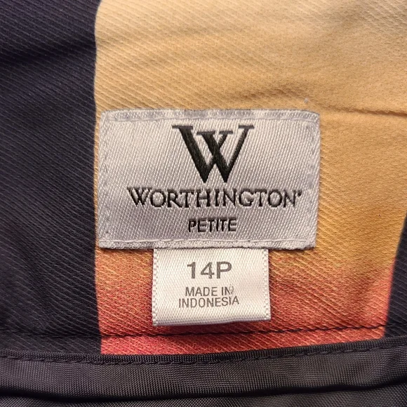 Worthington petite size 14P multi colored skirt - Picture 8 of 9